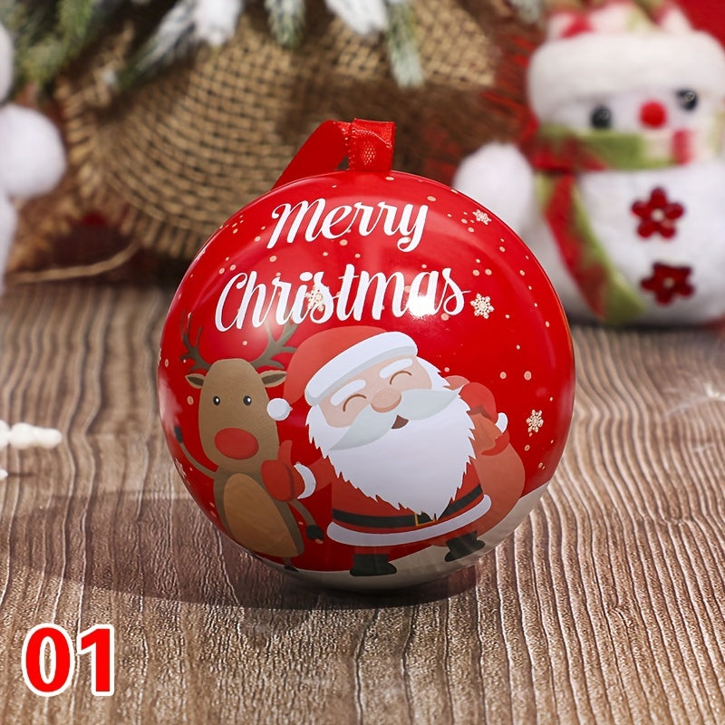 Christmas Candy Box Kindergarten Elf Ball Cartoon Round Small Candy Box