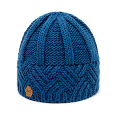 Vintage Ribbed Knit Beanie Hat
