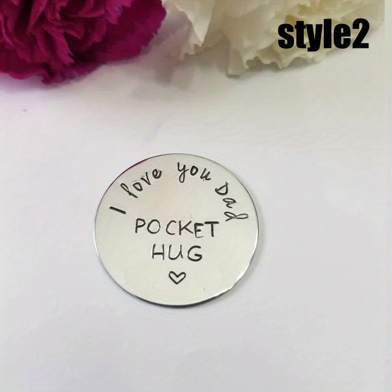 Men's POCKET HUG Love Token I Love You Dad Father's Gift