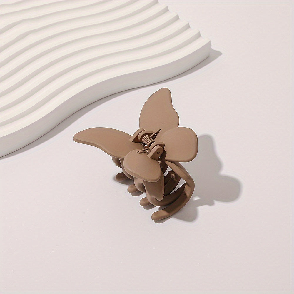 Frosted Butterfly Hair Claw Resin Hair Claw Nonslip Ponytail Holder