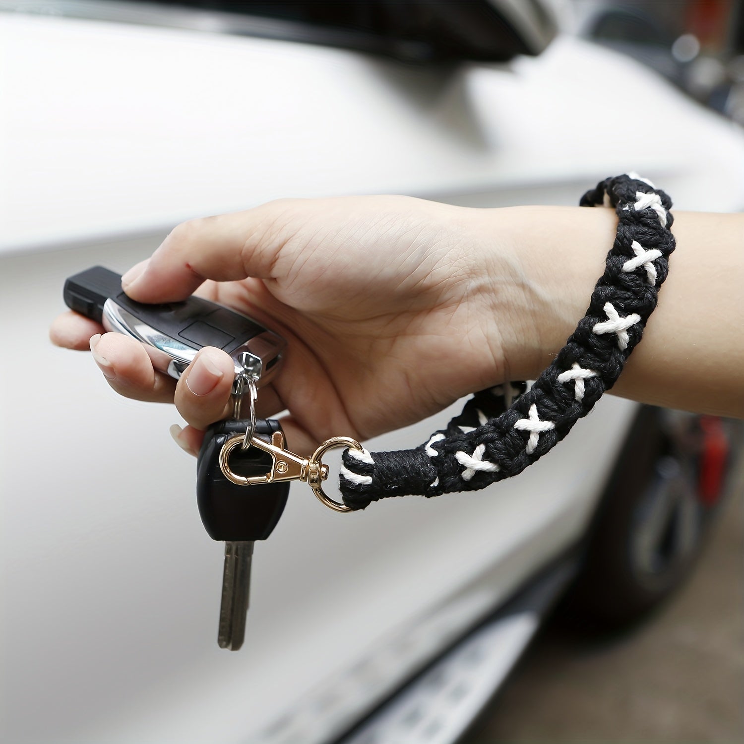 Cotton Rope Keychain Pendant for Ladies DIY - Car Keys Hook Lanyard Ornaments
