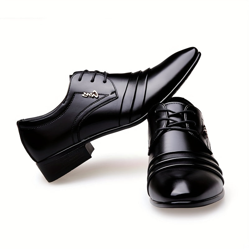 Men's Pointed Toe Derby Shoes Elegant Business Wear