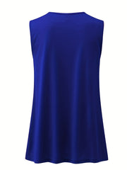  Rhinestone Cut Out Tank Top High Stretch