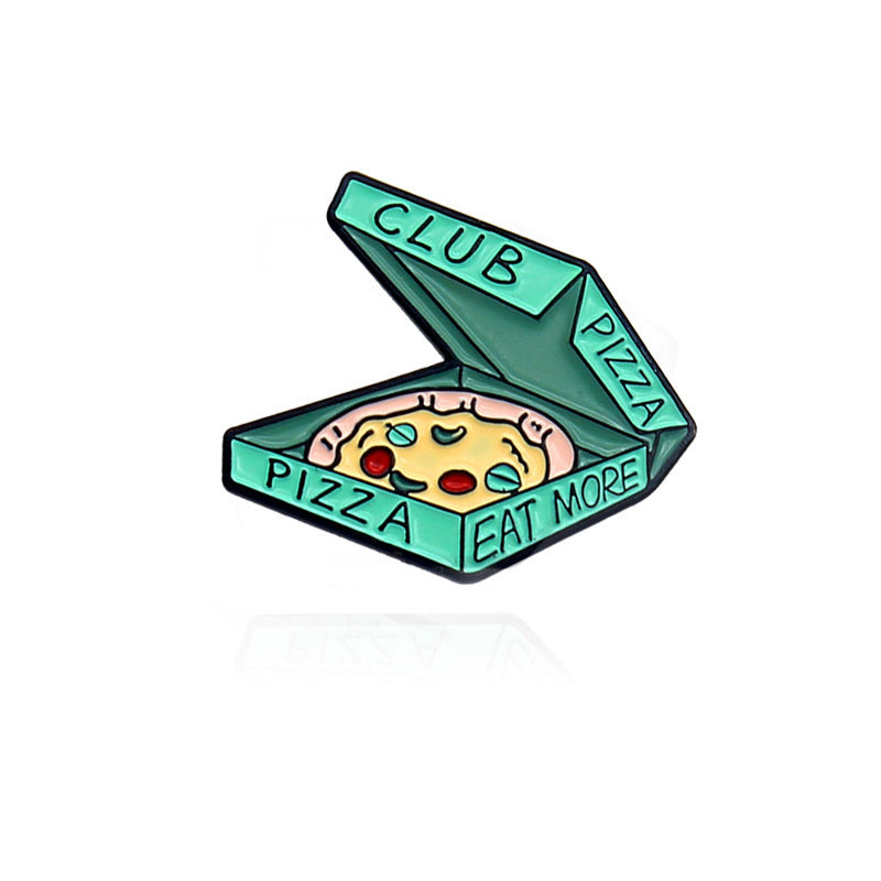 Cartoon Pizza Series Brooch - Last Slice Pizza Club