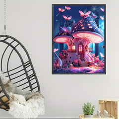 Fairy Mushroom House Canvas Painting Poster Prints Home Wall Decoration