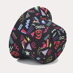 Geometric Pattern Double-sided Bucket Hat Sun Protection for Men and Women