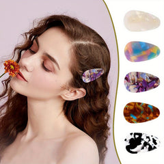 12PCS Acrylic Resin Hair Clips No Crease Hair Accessories