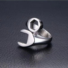 Men's 3 Colors Wrench Spanner Ring Silver Golden