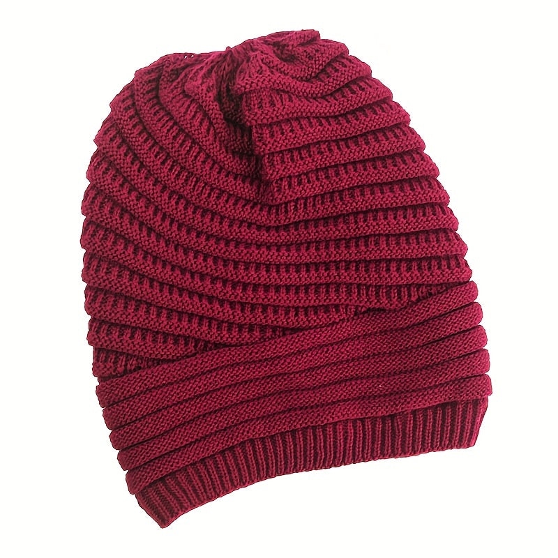 Autumn Winter Wool Knitted Slouchy Beanie Hat