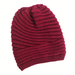 Autumn Winter Wool Knitted Slouchy Beanie Hat