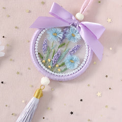 Flower Embroidery DIY Pendant Material Package