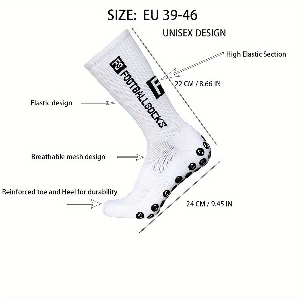 Men's Football Socks Non slip Sports Socks Crew Socks With Gripper