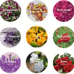 9 Bags Dried Flowers Natural DIY Candle Bath Kit Rose Petals Lavender