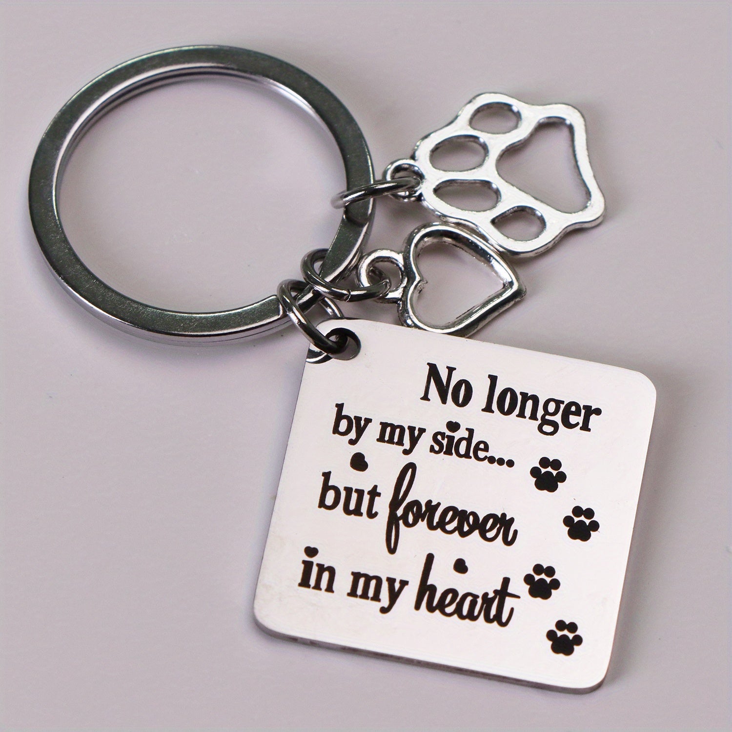 Pet Memorial Keychain for Dog and Cat - Remembrance Gift