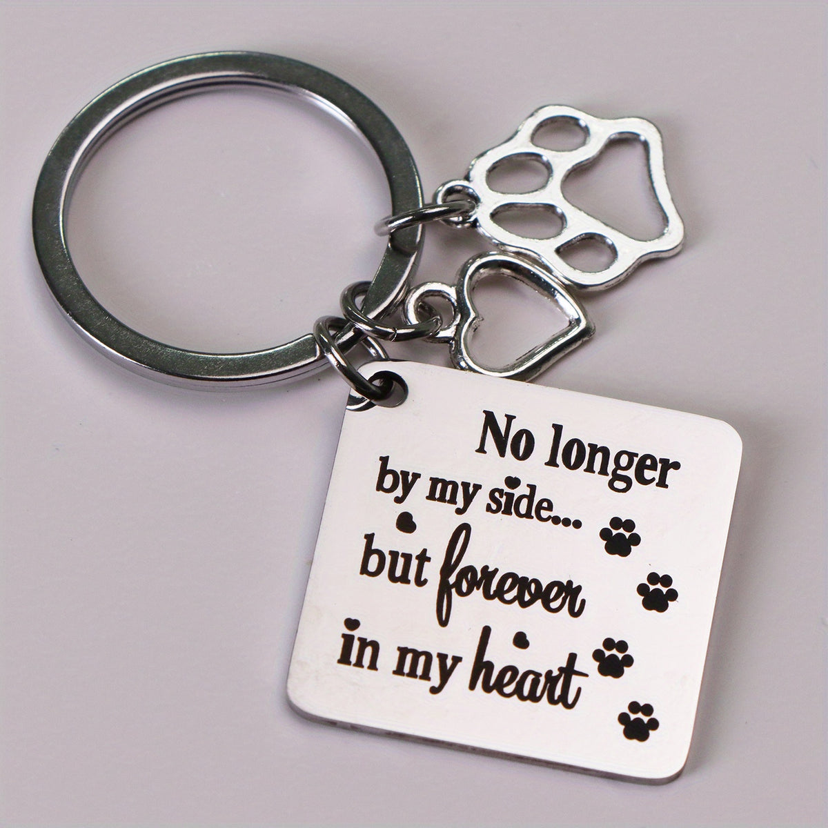 Pet Memorial Keychain for Dog and Cat - Remembrance Gift