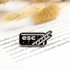 Computer ESC Exit Button Brooch