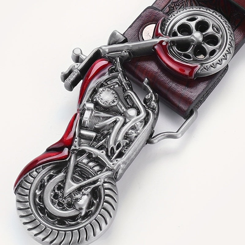 Men's Motorcycle Buckle Belts Casual Outdoor Accessories