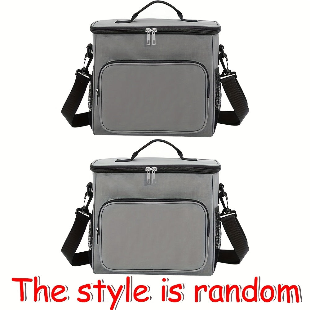 Waterproof Crossbody Lunch Bag Initials A-Z Pattern Student Thermal Cooler