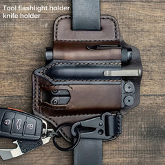 Tactical Tool Leather Bag for Outdoor Survival Camping