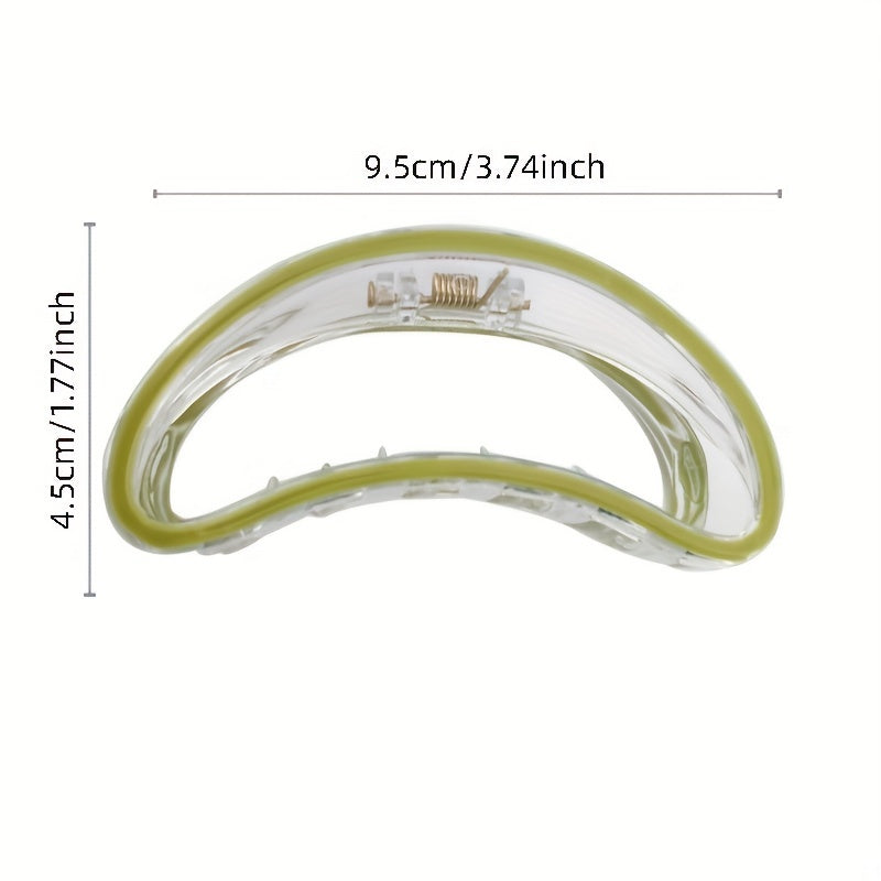 Transparent Enamel Hair Claw Plastic Hair Claw Shark Claw Ponytail Holder