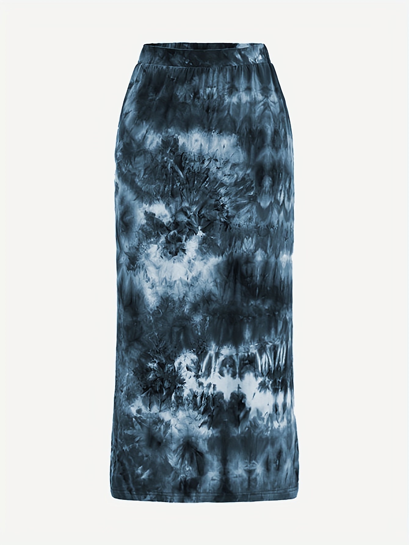  Tie-Dye Elastic Maxi Skirt