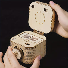 Wooden Puzzle Mechanical Treasure Box Model DIY Brain Teaser Project