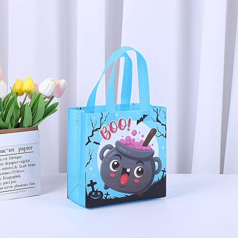 6pcs Mixed Halloween Gift Bags Non-Woven Shopping Bags Packaging Bags Tote Bags