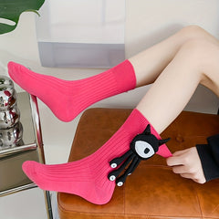 Women's Doll Decor Comfy Mid Tube Socks Stockings Hosiery