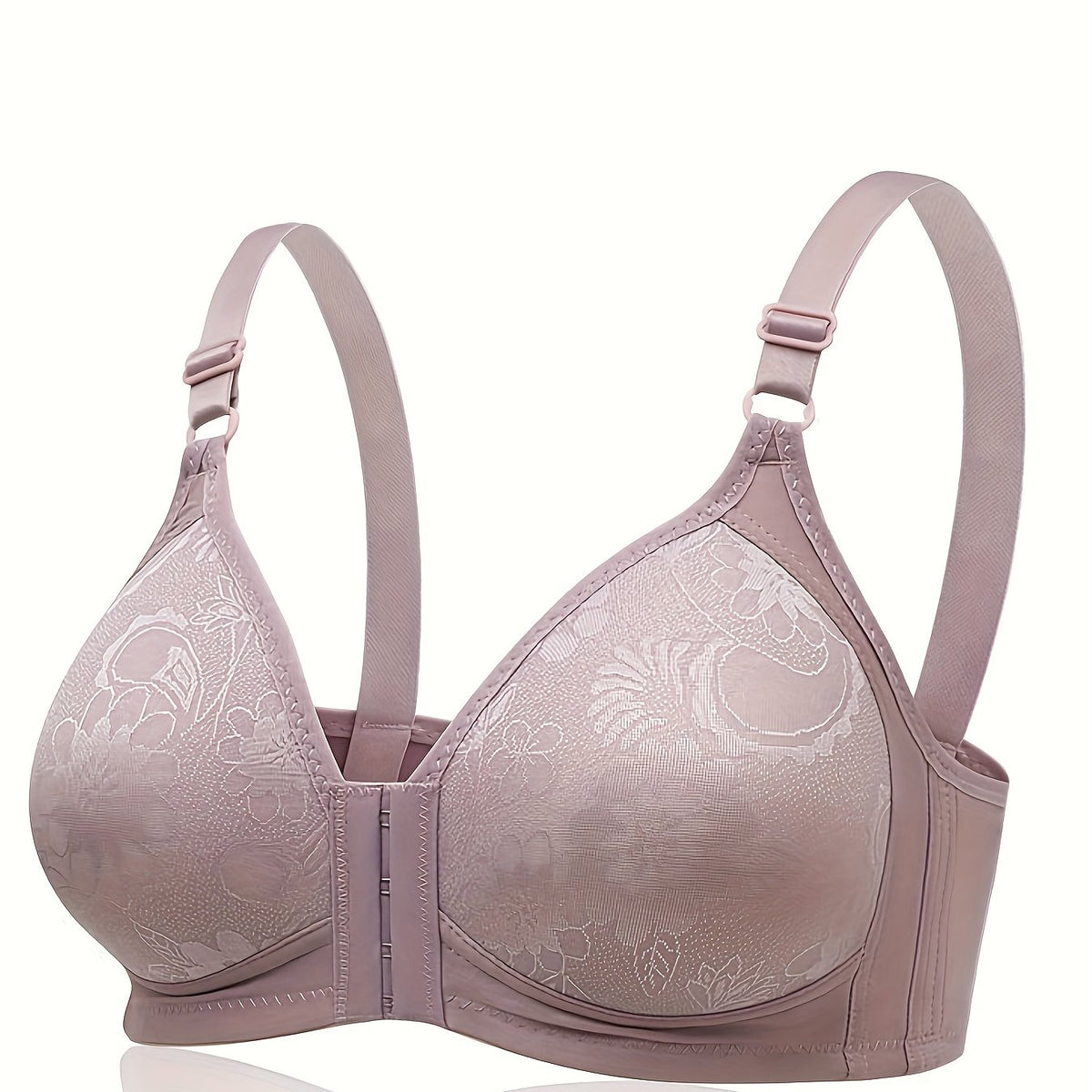 Lace Wireless Push Up Bra - Front Buckle Lingerie