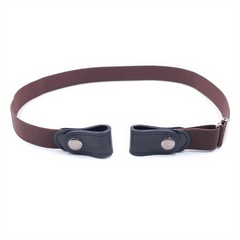 Men's No Buckle Elastic Waist Belt Casual Adjustable Elastic Buckle Belt