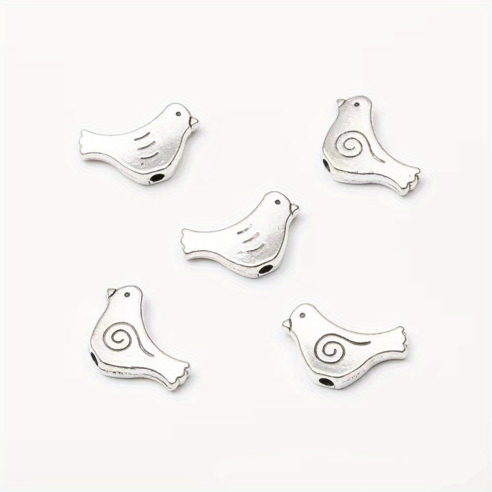 10pcs Butterfly Flower Owl Alloy Spacer Beads For DIY Jewelry Making
