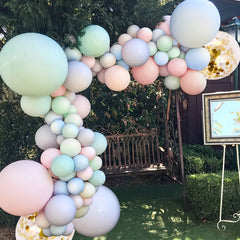120pcs Balloon Garland Kit Macaron & Gold Confetti Balloons Party Decor