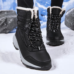 Women's Thick Fleece Lining Snow Boots Anti slip Outdoor Hiking Boots