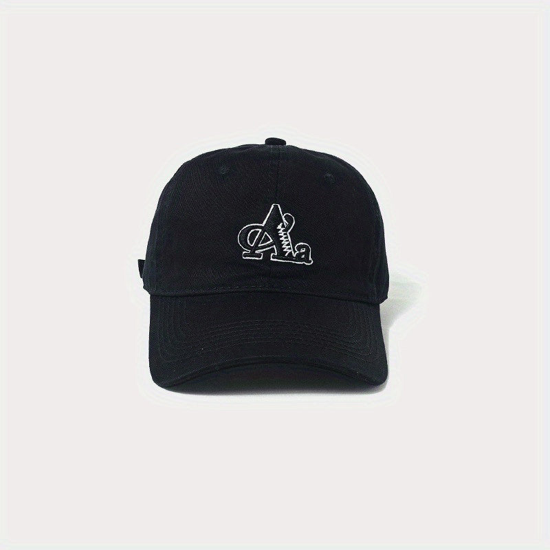 Unisex Breathable Adjustable Baseball Cap With Letter Embroidery