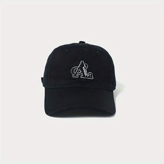 Unisex Breathable Adjustable Baseball Cap With Letter Embroidery