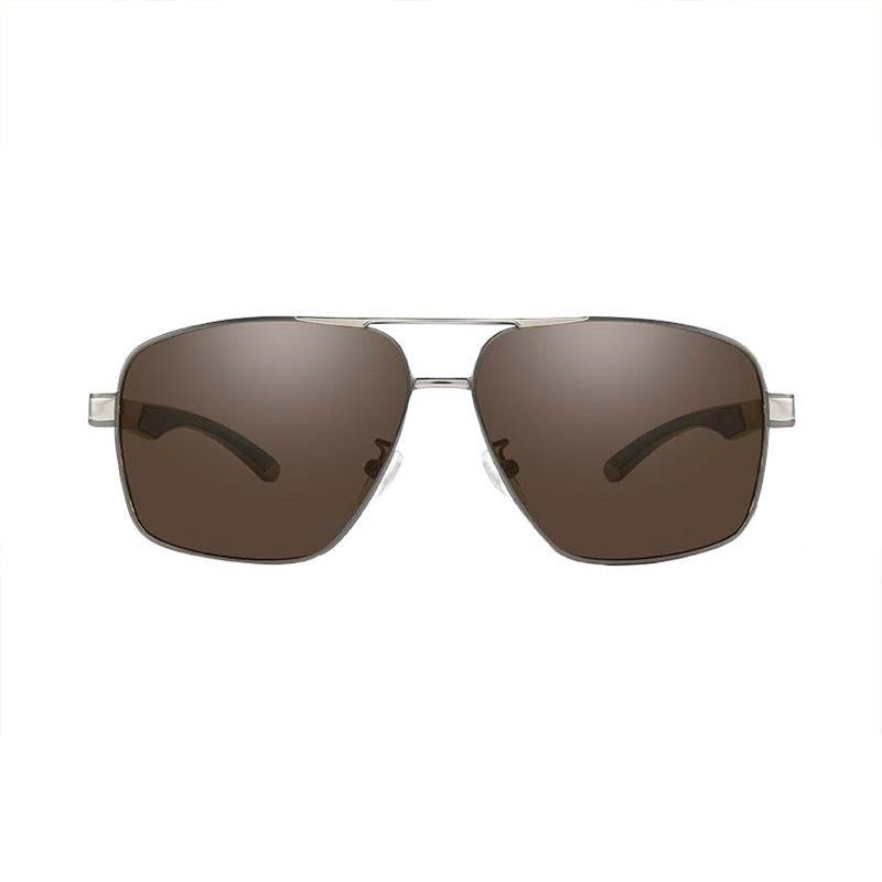 HD Polarized Men's Double Bridge Sunglasses Gray