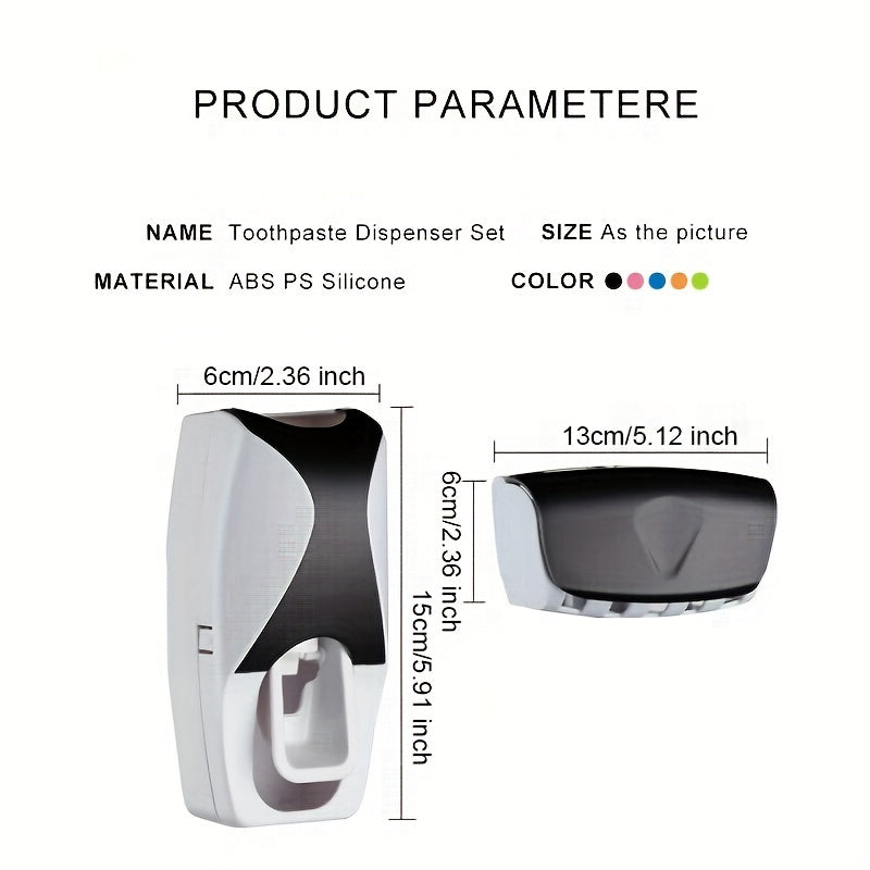 Automatic Toothpaste Dispenser and Toothbrush Holder