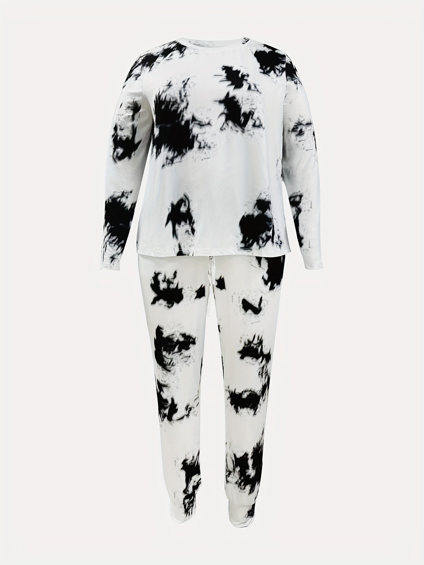  Tie Dye Long Sleeve Top & Tapered Leg Pants Set