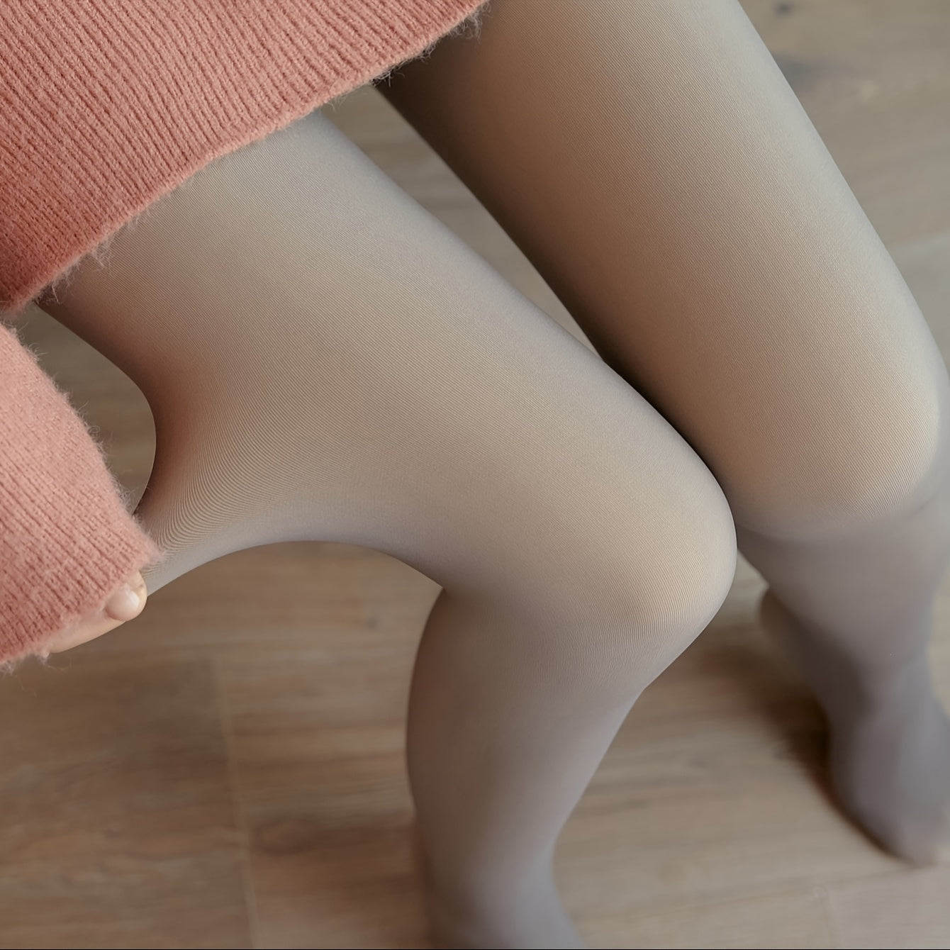 Solid Opaque High Waist Tights Elastic Leggings Women's Stockings