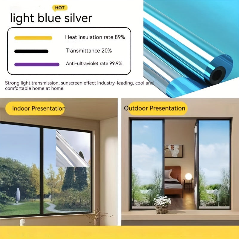 Privacy Reflective Window Film UV Protection Heat Insulation