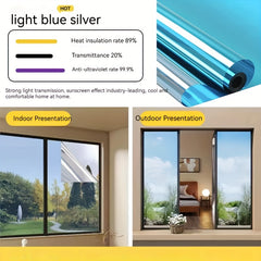 Privacy Reflective Window Film UV Protection Heat Insulation