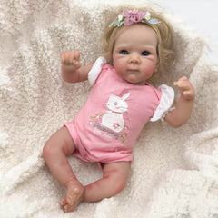 Realistic Reborn Baby Doll Lifelike Newborn with Hand Rooted Blond Hair