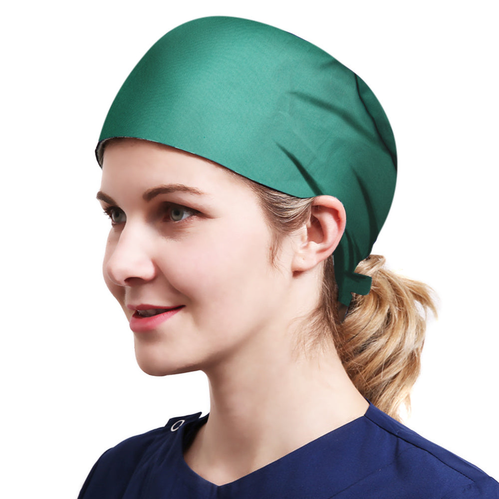 Quick Dry Working Cap Adjustable Sweatband Tie Cotton Hat Unisex