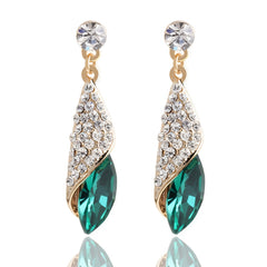 Vintage Teardrop Crystal Earrings for Women Girls Party Wedding