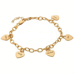Personalized Heart Nameplate Bracelet Stainless Steel
