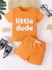 Baby Boys Little Dude T shirt & Shorts Set Summer Clothes