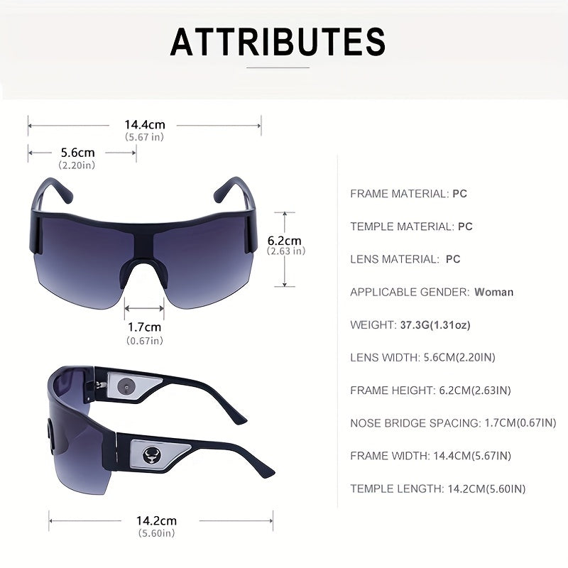 Y2K Wrap Around Mirrored Sunglasses UV400 Sports Beach Party Club