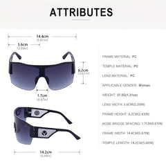 Y2K Wrap Around Mirrored Sunglasses UV400 Sports Beach Party Club