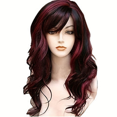 55 88 Cm Deep Wave Synthetic Hair Wigs for Women Girls Daily Party Cosplay Use