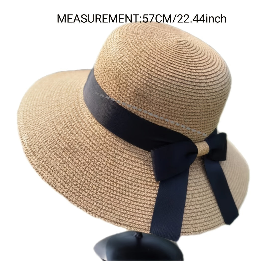 Ribbon Bowknot Bucket Hat UV Protection Sun Hats